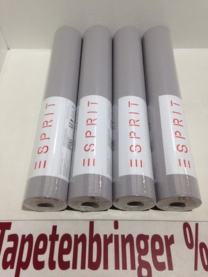 Vliestapete Esprit AS 4x 30280-3 (4Rollen) Uni Grau Struktur Streife Restposten