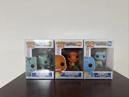Funko Pop! Vinyl: Pokémon - Bulbasaur #453, Charmander #455, & Squirtle #504