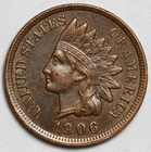 1906 1c Indian Head Cent - RAW - Excellent Detail / Nice Penny