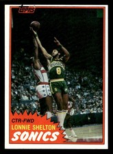 Lonnie Shelton 1981-82 Topps Card #W86 Seattle SuperSonics