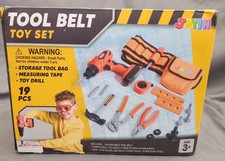 NEW 19 pcs TOOL BELT TOY SET in box Kids 3+ years JOYIN Hammer Drill Wrench