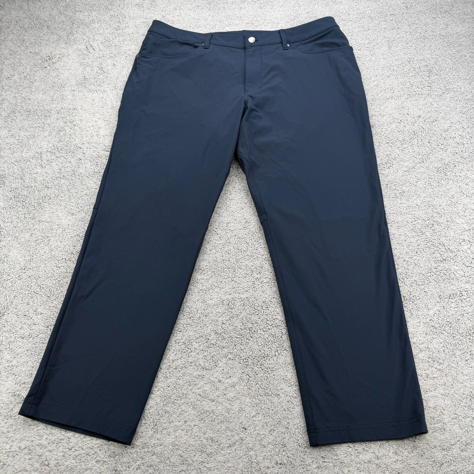 Lululemon ABC Classic Fit 5 Pocket Pant Mens 38x28 Navy Blue Warpstreme Stretch