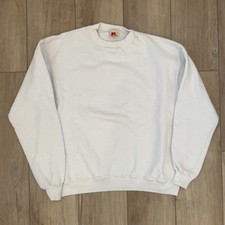 Vintage 70s 80s Russell Athletic Made In USA White Sweatshirt Adult Large VTG