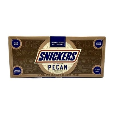 EMPTY Snickers Pecan Limited Edition Box NO CANDY Texas Proud  Box 1  - VGUC