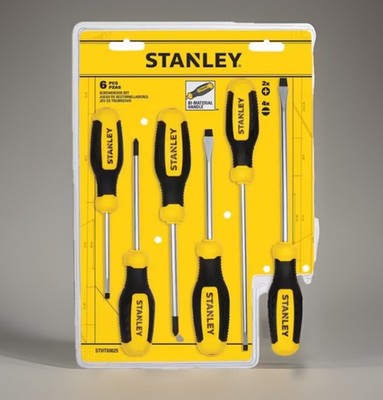 Stanley Tools - Standard Fluted 6-Piece Screwdriver Tool  Set - STHT60025 - New