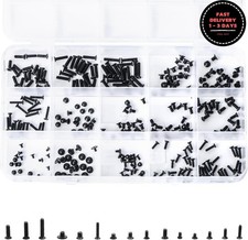Kit de 300 tornillos de repuesto negros para port tiles
