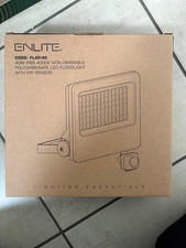 Enlite polycarbonate floodlight led with PIR sensor black 4000k 40w IP65