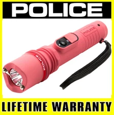 POLICE Stun Gun 306 550 BV Pink Rechargeable LED Flashlight 