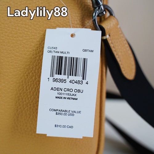 Neu mit Etikett Coach CU543 Coach X Observed By Us Aden Umhängetasche genarbtes Leder 250 $ - Bild 16 von 16