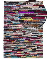 Teppich Bunt Handgewebt Abstraktes Muster 160 X 230 Cm Kurzflor Modern Bafra