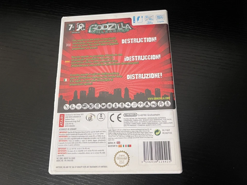 Godzilla: Unleashed Nintendo WII Game CIB With Manual PAL - Image 2 of 4