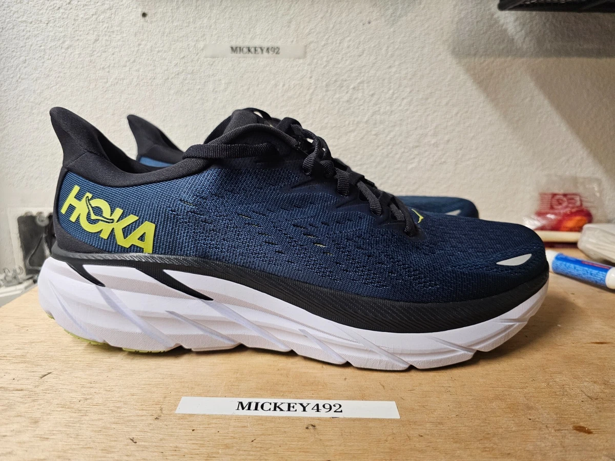 Hoka One One Clifton 8 Wide Mens 9.5 2E Blue Coral Butterfly 1121374 BCBT HOKA MEN main image 2