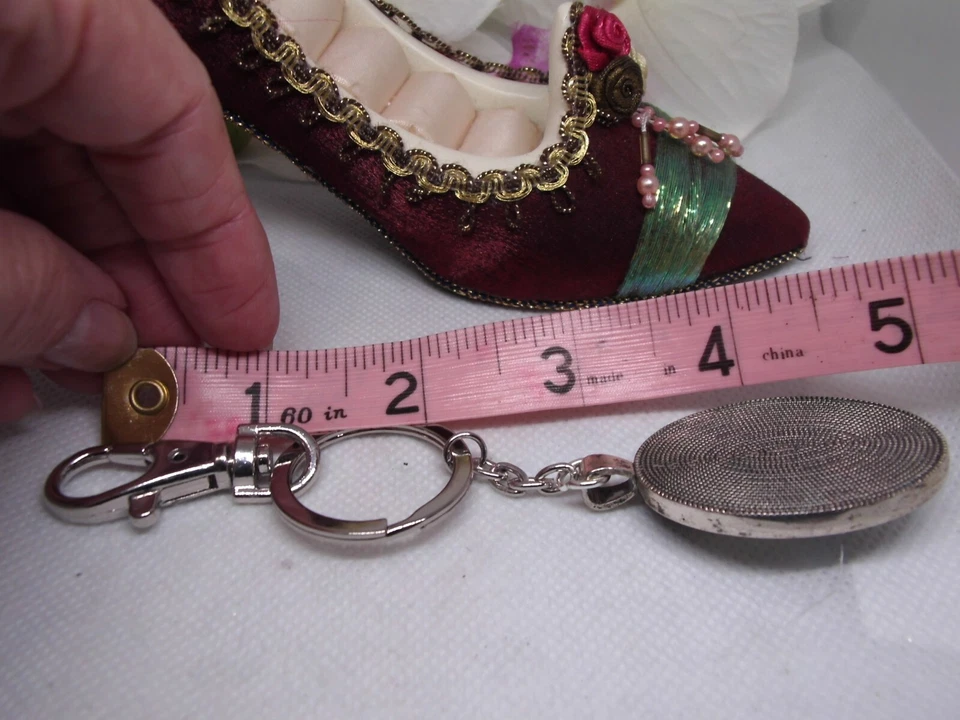 КОЛИБРИ черный брелок викторианской камеи ремень зажим сумочки брелок кольца подвеска - Изображение 4 из 4