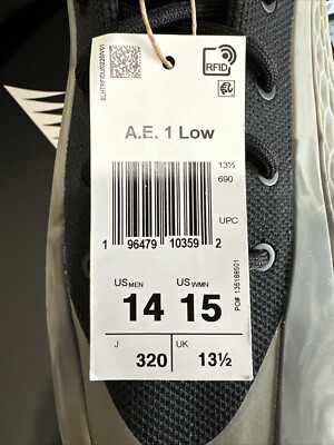 のん Adidas AE 1 Low Ascent Pack' Core Black Basketball Shoes JI4066
