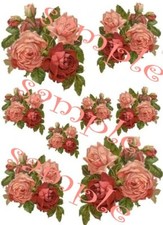 Decalcomanie scivolo acquatico rosa color autunno shabby
