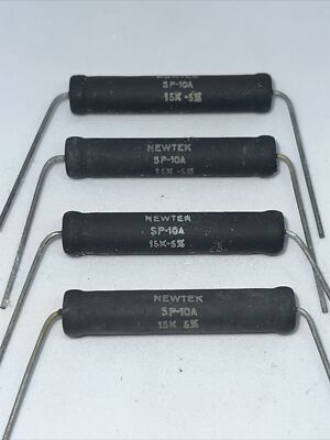 15K ohm 15KΩ 10 watt Axial Wire Wound  Resistors 10W New Lot of 4 By New￼tek.