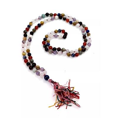 9 Planet Mala Halskette Japa Perlen Edelstein Kristall Wohlstand Schmuck und ...