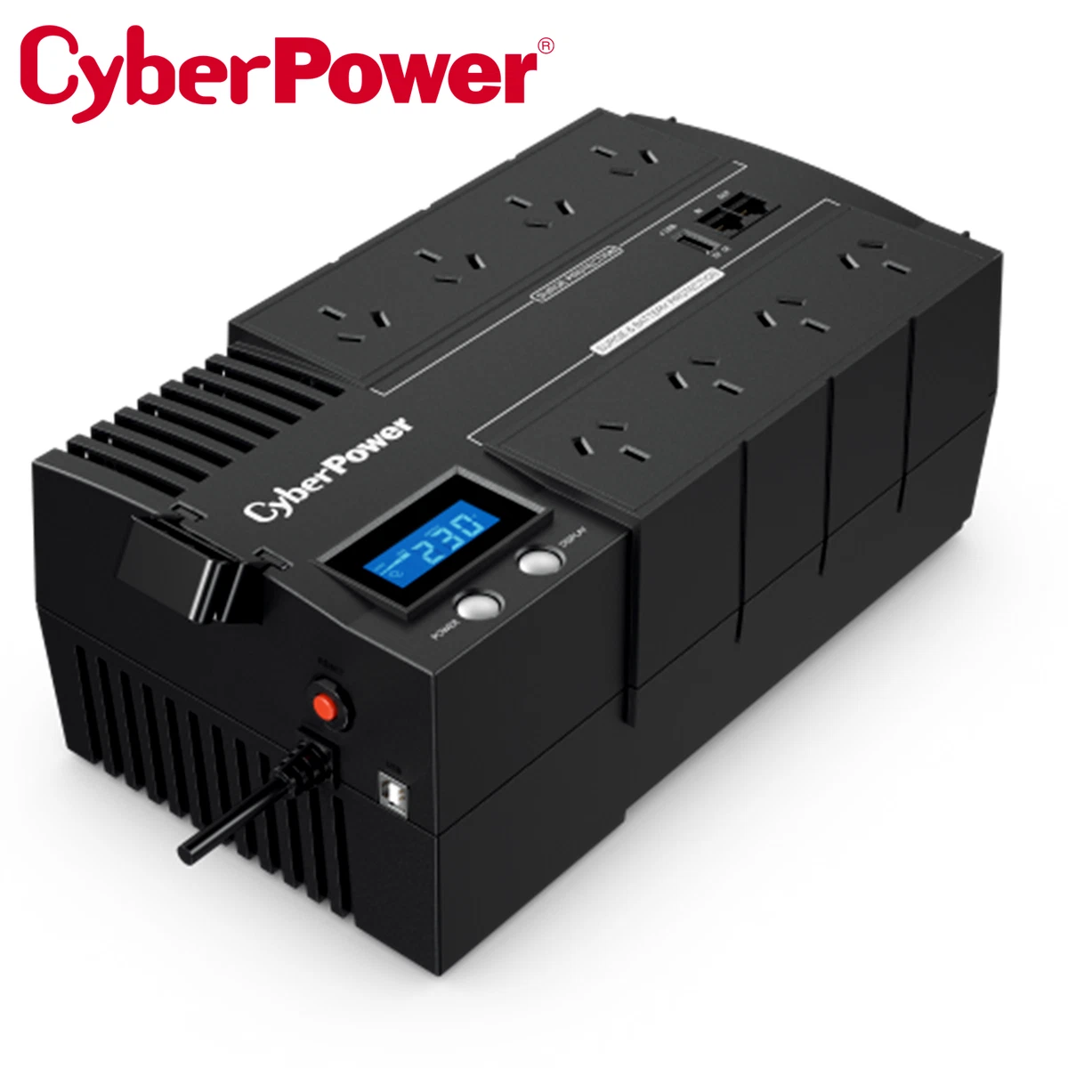 CyberPower 1200VA BR1200ELCD BRIC-LCD 720W Line Interactive 8-Outlets UPS 