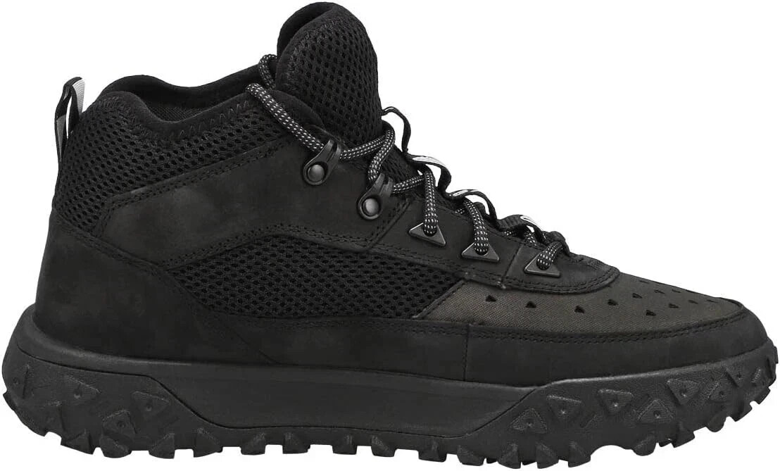 Timberland Men's Greenstride Motion 6 Mid Lace HKR Boot Jet Black