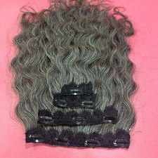 Deep Curly Grey Clip In Hair Extensions