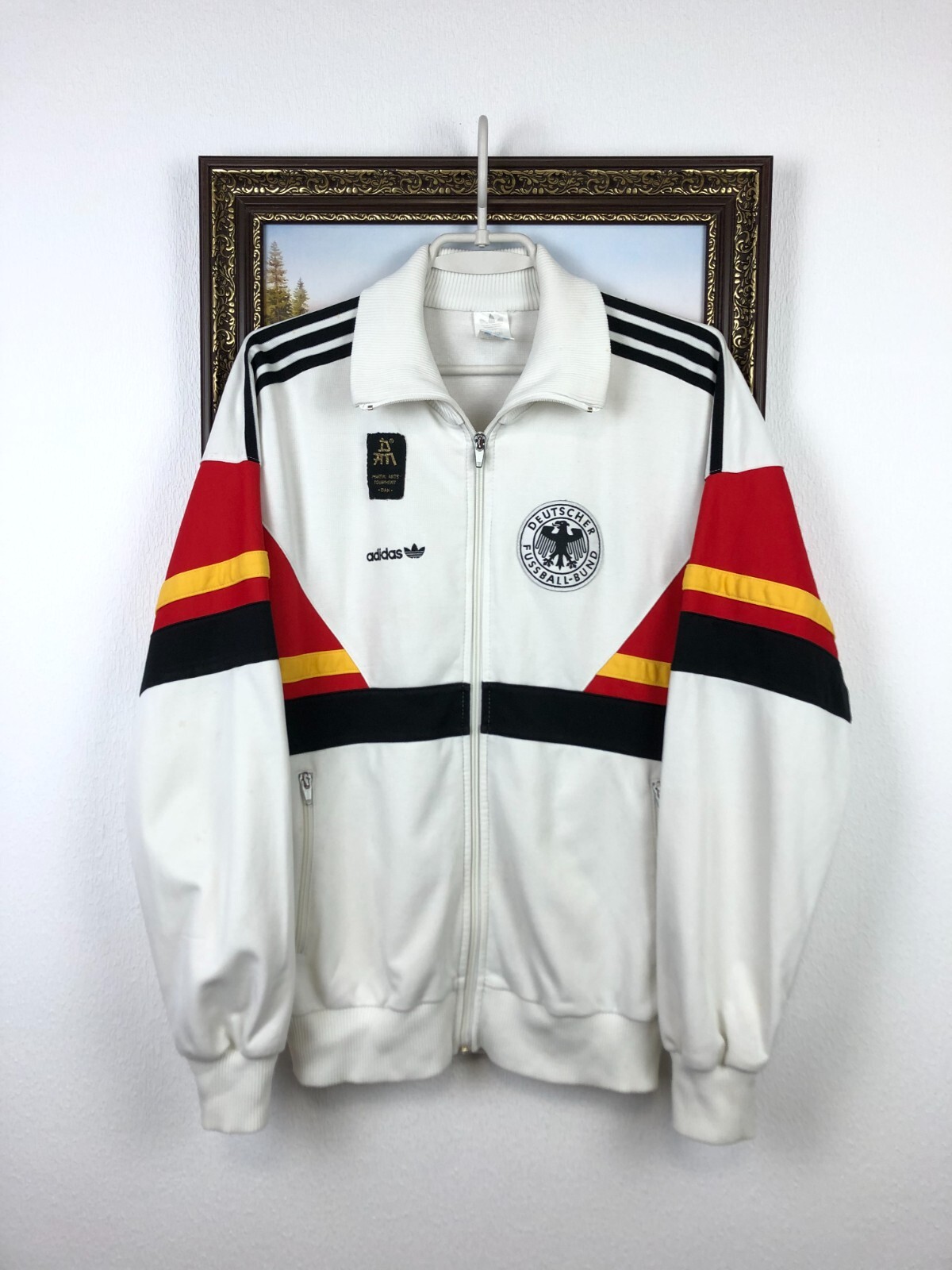 Vintage 90's Adidas Germany Football Jacket Soccer Track Top World Cup Size M