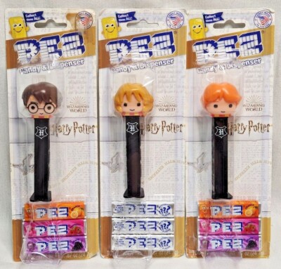 LOT OF 3 - HARRY POTTER WIZARDING WORLD Pez Dispensers Collectible candy BB2025