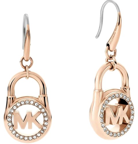michael kors gold padlock earrings
