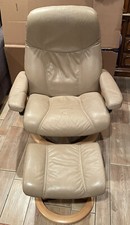 Ekornes Stressless Paloma Leather Adjustable Recliner Chair and Ottoman LARGE