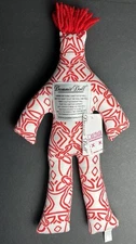 Dammit Doll with Tags | Red and White | Hanaya Nigiri Bandana | Stress Doll