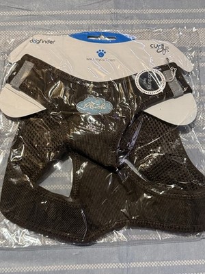 Curli DogFinder Plush Harness Vest Corduroy Brown - Large