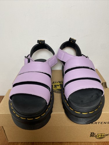 Dr Martens Docs Blaire Lilac Purple Lightweight Pisa Leather Sandals UK 4 EU 37 - Picture 3 of 11