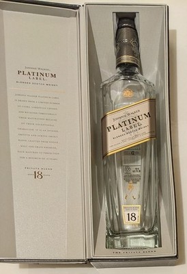 Johnnie Walker EMPTY Platinum Label 18 Year Scotch 750ML Bottle w