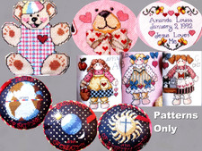 Bear Baby Record Crayola Holder ABC Girls Joy To World CROSS STITCH PATTERNS