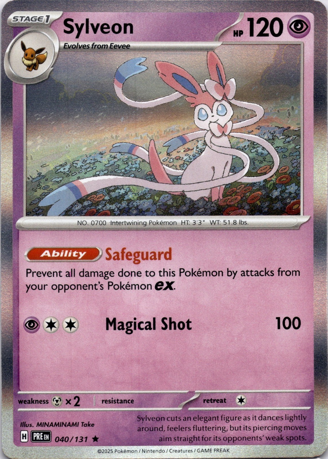 Pokemon - Sylveon - 040/131 - Holo Rare - Prismatic Evolutions - NM