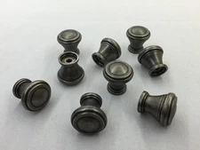 Antique Nickel Furniture Cabinet Drawer Door Knob Pull Hardware, 1" Dia, Qty 25