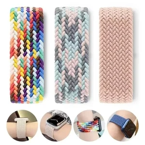 Bracelet de bande de boucles Solo tressé pour Apple Watch 9 8 7 6 5 4 SE 40 44 41 45mm