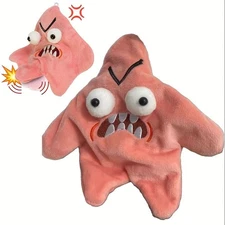 Grumpy Starfish Pink Kicking Starfish Plush Backpack Pendant Funny Spoofing Gift