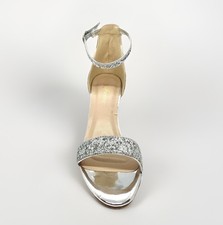 Women's Pageant Dress Evening  Party Shoes size 9 Silver