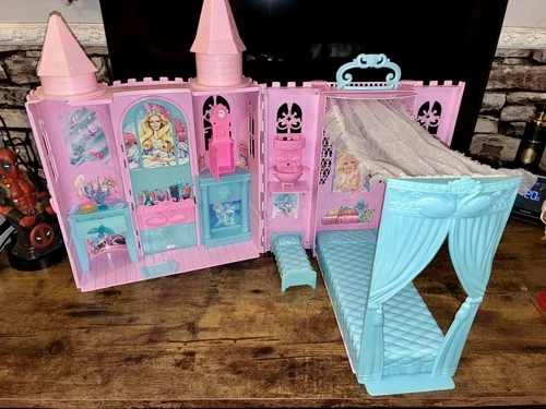 Vintage Mattel Barbie Swan Lake Enchanted Castle Playset 2003 some accessories