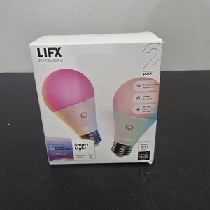 LIFX Everyday A19 Smart LED Light Bulb 2 Pack Color Changing E26