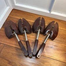 Vintage Mens Rochester Wooden Shoe Keepers Tree Split Toe Stretchers 4 gene LOT