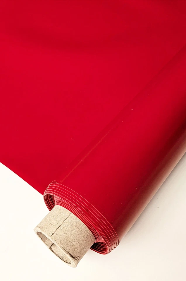 Lackfolie Premium Meterware rot, 30 Meter Rollen einlagig, PVC-Folie schmutz - Bild 3 von 4