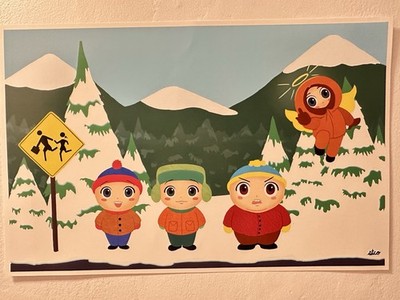 Kawaii South Park (fan art)- kyle, cartman, stan and kenny