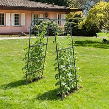 Heavy Duty Metal Garden Arch Trellis Climbing Plant Support Trellis 90 80 210cm
