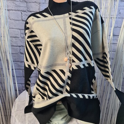 Bluseneinsatz Damen Bluseneinsatz Schwarz Aniston Pullover