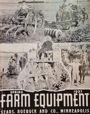 Sears David Bradley 1937 Farm Equipment Sales Catalog Horse & Tractor Implements