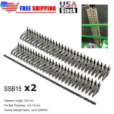 2 pcs HEAVY PLATE LACINGBELT FASTENER 6.5" WITH NOTCHED PIN - 1 SPLICE