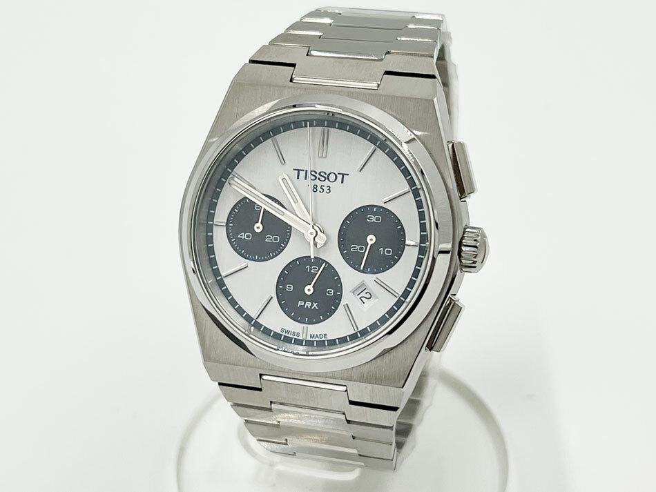 AUTH TISSOT WATCH PRX AUTOMATIC CHRONOGRAPH BACK TRANSPARENT T137