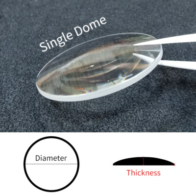Lot De 2 Verres De Montre Bombés (dôme) - Épaisseur 1.2-2mm, Diamètre 30-38.5mm