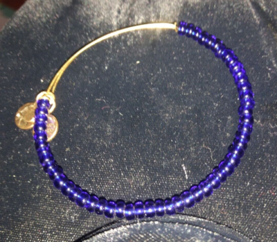 Alex Ani Cobalt blue Soleil Bead bracelet